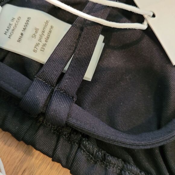 NWT Andie Swim 2 piece cannes bikini Swimsuit black white sz Large bottom top - Picture 7 of 7